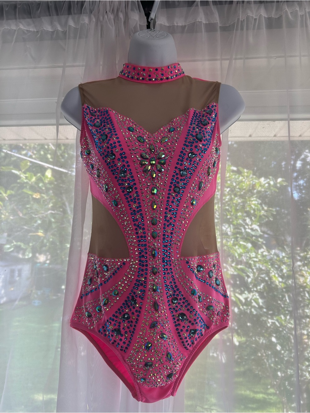 Pink Glamour Rhinestone Dance Costume